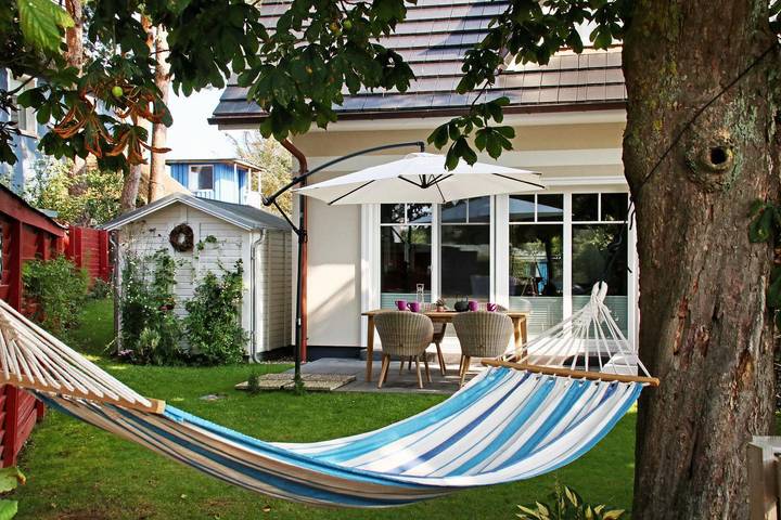 Ferienhaus für 4 Personen, mit Terrasse und Garten sowie Sauna