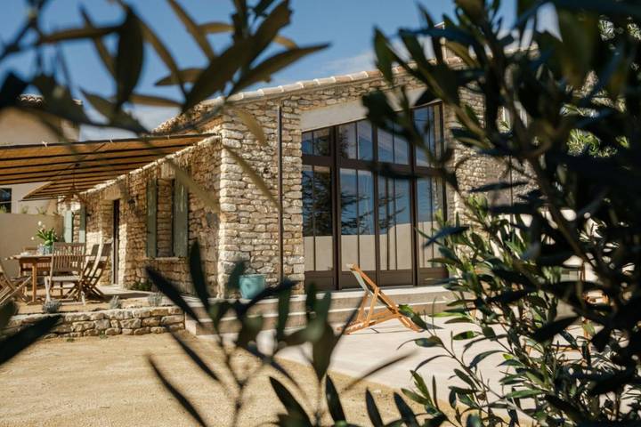 Maison de vacances pour 6 personnes, avec vue ainsi que jardin et piscine