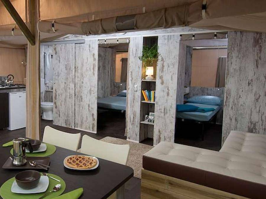 Camping Europa Silvella - Zelt 5 personen - Glamour in Manerba del Garda, Gardasee-Berge