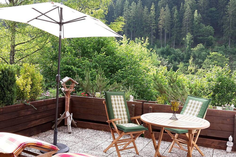 Ganze Wohnung, *** Sterne Fewo, große Terrasse im Südhang mit Panoramablick in Rurseenähe in Simmerath, Naturpark Hohes Venn-Eifel