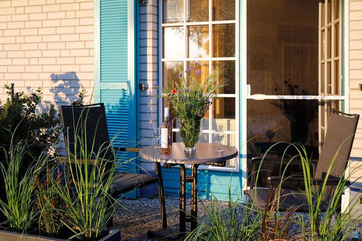 Vakantiewoning voor 2 personen, with terras and uitzicht as well as uitzicht op het meer in Sellin