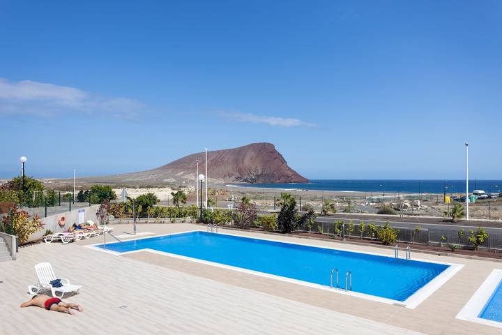 Apartamento para 3 personas, con piscina y terraza en La Tejita