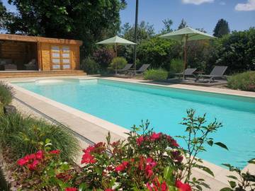 Chambre d’hôte pour 2 personnes, avec jardin et vue ainsi que piscine et terrasse à Sainte-Nathalène