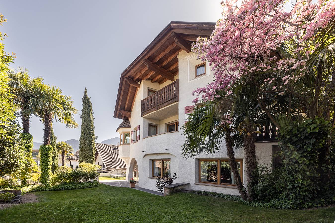 Ganze Wohnung, Ferienwohnung 'Villa Bei Meran' nur für Erwachsene mit Bergblick, Wlan und Klimaanlage in Marling, Ortleralpen