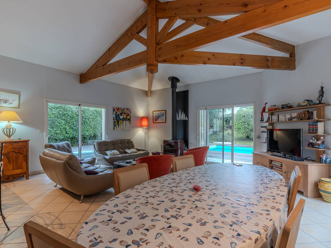 House for 8, private pool, wifi, near golf in Biscarrosse in Biscarrosse, Côte d’Argent