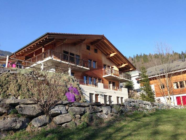 Ferienwohnung für 5 Personen, mit Balkon und Terrasse sowie Pool und Sauna in Hasliberg