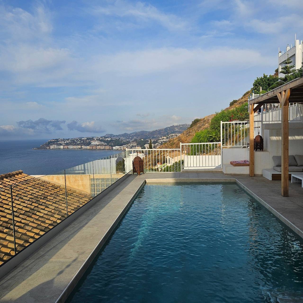 Ferienhaus 'Limonero' mit Meerblick, Wlan und Klimaanlage in Salobreña, Costa Tropical