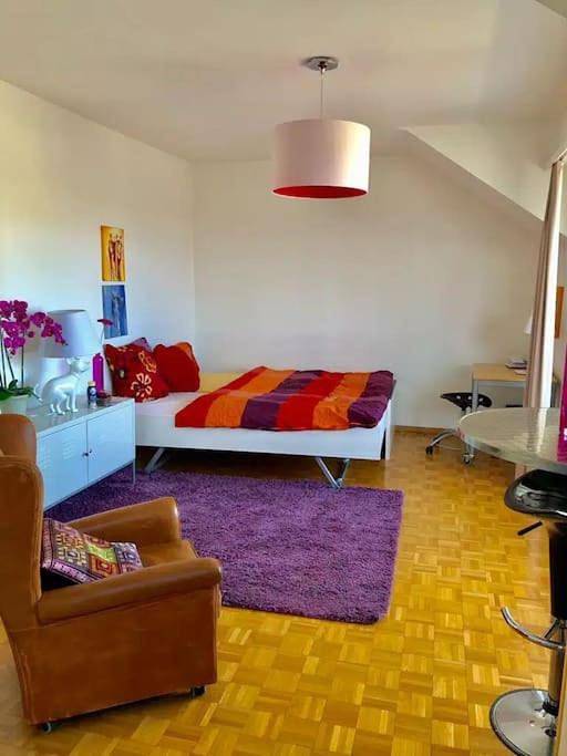 Apartamento para 2 personas, con vistas y balcón en Basilea
