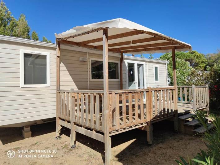 Camping für 6 Personen, mit Whirlpool und Terrasse sowie Kinderpool und Pool am Narbonne Plage