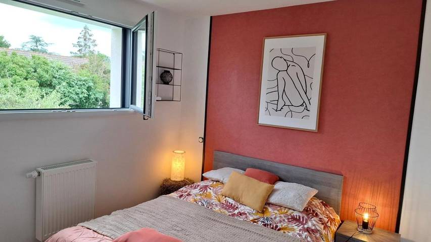 Chambre d’hôte pour 2 personnes, avec vue et jardin