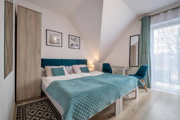 Apartament wakacyjny dla 2 osób, z balkon i ogród w Kudowa-Zdrój