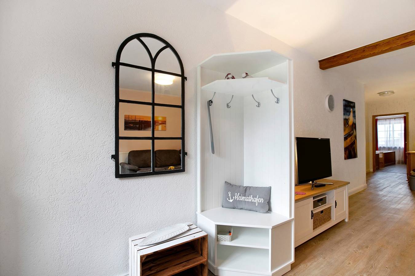 Ganze Wohnung, Ferienwohnung 'Ferienhof Jacobsen 4' mit Privatterrasse, Gemeinschaftsgarten und Wlan in Nordstrand (Gemeinde), Nordstrand