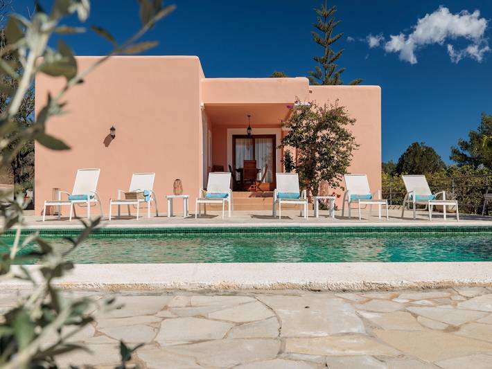 Ferienhaus für 6 Personen, mit Garten und Pool sowie Meerblick, kinderfreundlich in Platja es Figueral