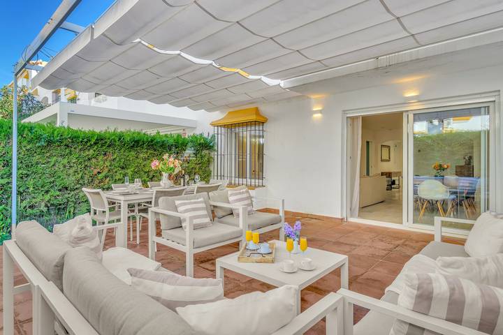 Loft voor 8 personen, met tuin en kinderzwembad, kindvriendelijk in Marbella