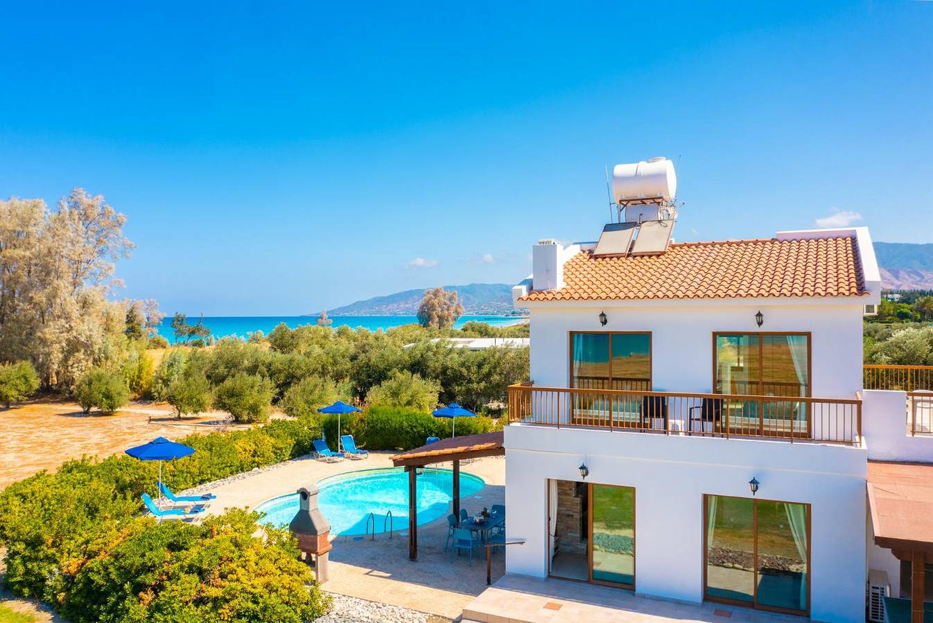 Villa für 6 Personen mit Balkon in Πόλις Χρυσοχούς, Südzypern