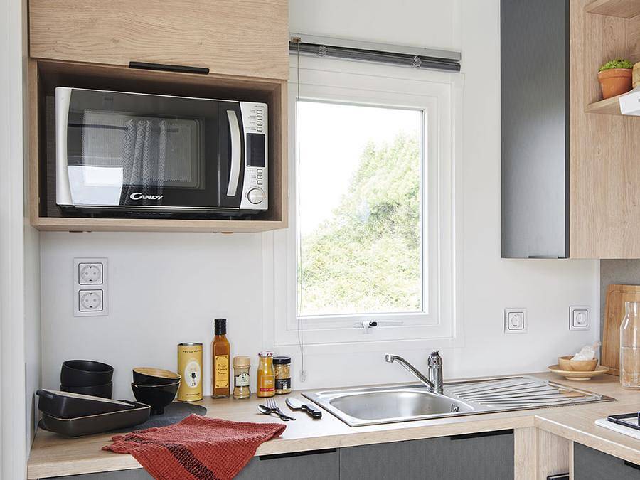 Camping les Rives du Lac Cantalès - Mobilheim 6 personen - Mobil Home 3 Zimmer Cota in Saint-Gérons, Aurillac und Umgebung