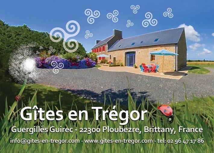 Gîte pour 6 personnes, avec Terrasse ainsi que Jardin et Vue à Ploubezre