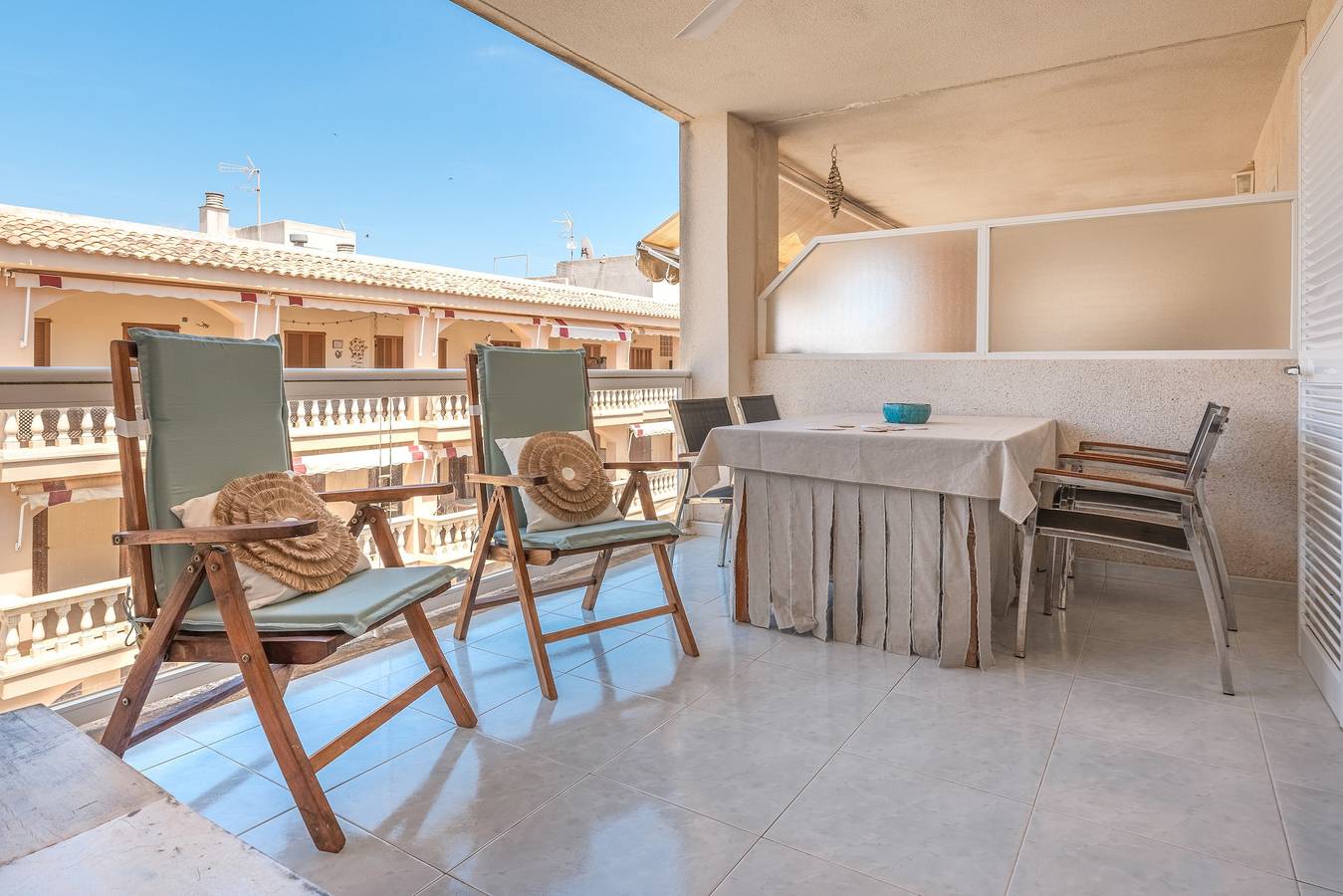 Ganze Wohnung, Haustierfreundliche Ferienwohnung 'Villa Marina 34' mit Meerblick, Balkon und Wlan in Playa d'es Port, Ses Salines