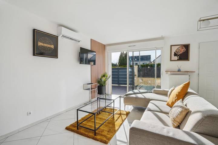 Appartement de vacances pour 7 personnes, avec Terrasse ainsi que Jardin et Vue