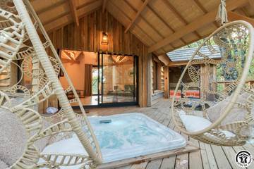 Chambre d’hôte pour 2 personnes, avec sauna et jardin ainsi que terrasse et jacuzzi à Bérat (Haute-Garonne)