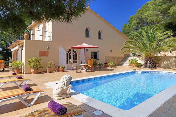 Maison de vacances pour 6 personnes, avec Balcon ainsi que Terrasse et Jardin à Tamariu