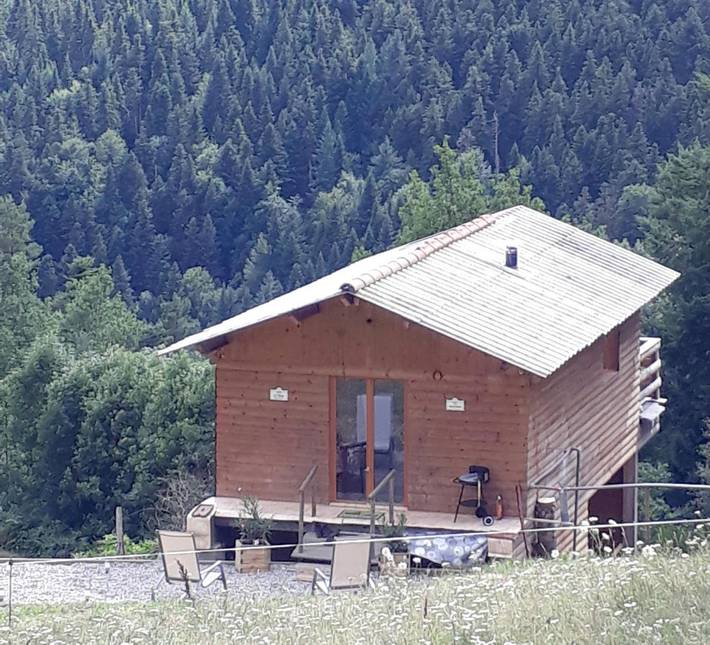 Chalet pour 5 personnes, avec Balcon et Terrasse ainsi que Jardin et Vue