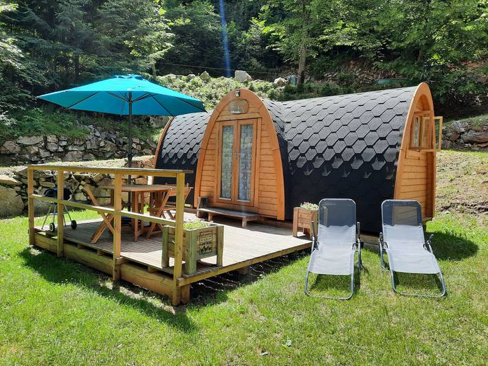 Cabaña de madera para 4 personas, con sauna y jardín - 1