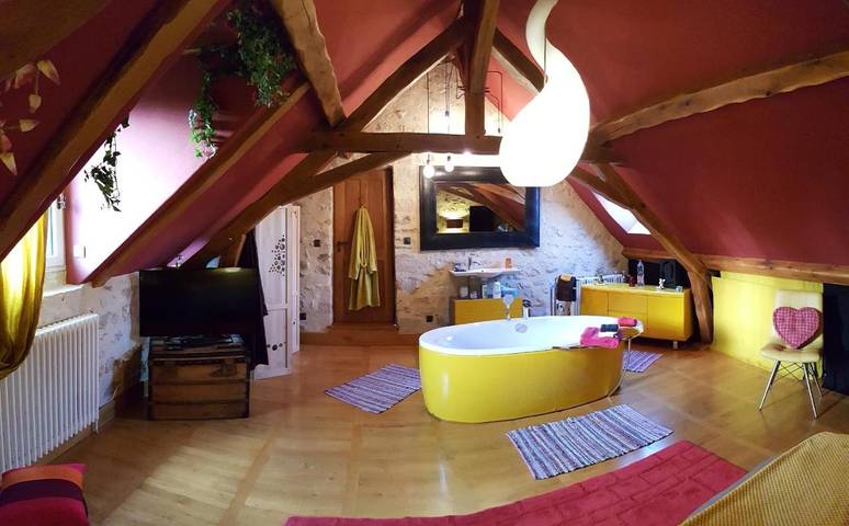 Chambre d’hôte pour 3 personnes, avec piscine ainsi que vue et jardin, animaux acceptés à Yvré-l'Évêque - 3