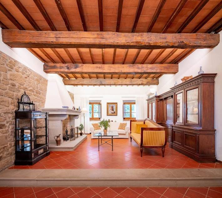 Ferienhaus für 15 Personen, mit Terrasse und Garten sowie Pool und Ausblick