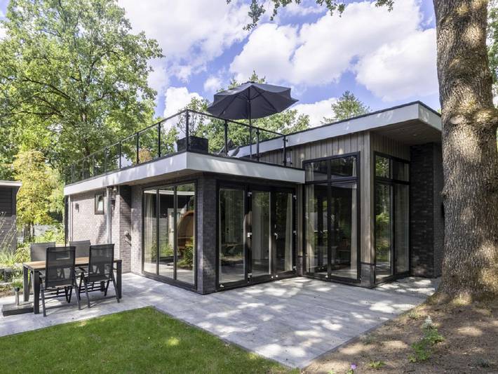 Chalet voor 4 personen, met Terras en Zwembad in Hoenderloo