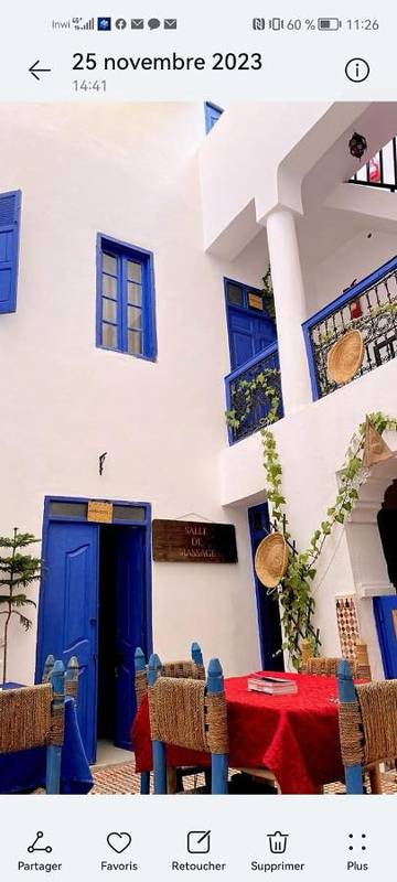 Maison d’hôte pour 2 personnes, avec sauna ainsi que terrasse et vue dans Palais de la Bahia