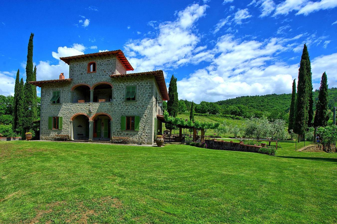 Villa für 10 Personen mit Balkon in Capolona, Casentino