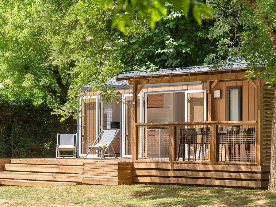Camping Romanée - la Ferme de la Serraz - Mobilheim 6 personen - Premium 3 Schlafzimmer in Doussard, Parc naturel régional du Massif des Bauges