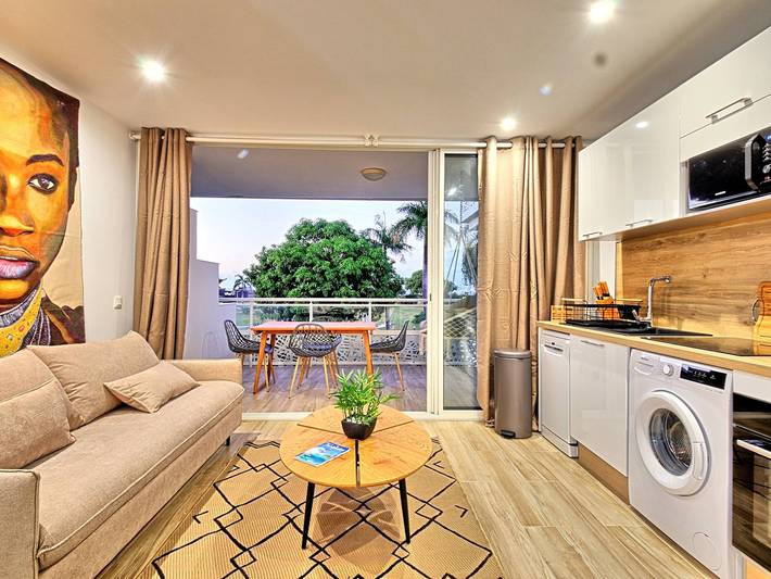 Studio pour 3 personnes, avec terrasse dans Saint Martin