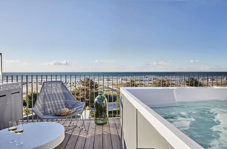 Zimmer für 2 Personen, mit Balkon und Sauna in Warnemünde