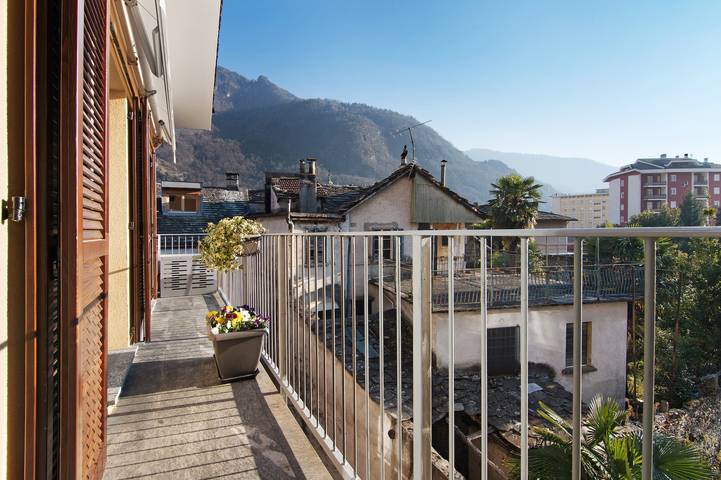 Gîte pour 4 personnes, avec balcon à Chiavenna