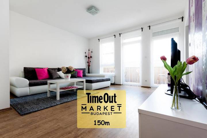 Apartamento para 8 personas, con balcón y vistas en Budapest