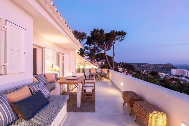 Apartment for 2 people, with Balcony and Terrace as well as Pool and View in Son Bou