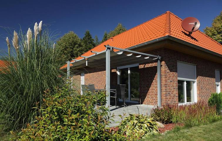 Ferienhaus für 6 Personen, mit Terrasse und Garten sowie Sauna und Ausblick