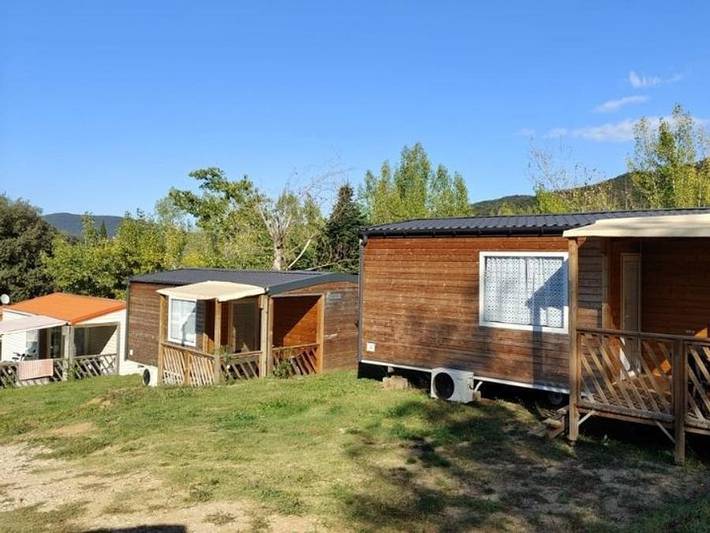 Flower Aloha Camping Club - Mobilheim 6 personen - Cottage Premium Azalée (2 Schlafplätze) in Reynès, Mittelmeerküste (Frankreich)