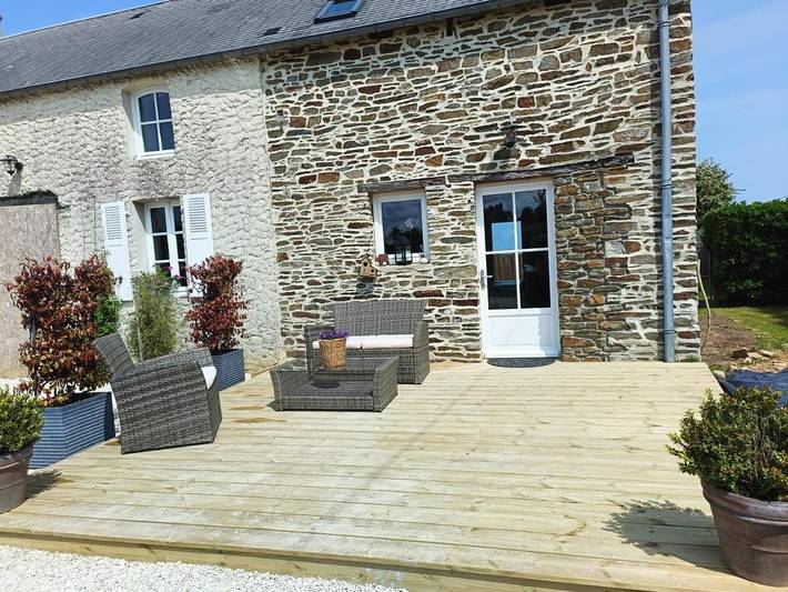Maison de vacances pour 4 personnes, avec Balcon et Terrasse ainsi que Jardin et Vue