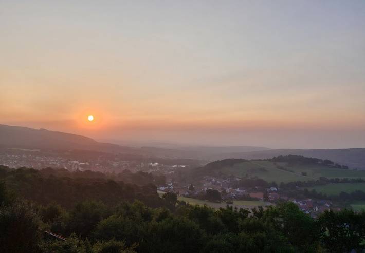 Ferienwohnung für 8 Personen, mit Balkon und Balkon/Terrasse sowie Terrasse an der Rhön