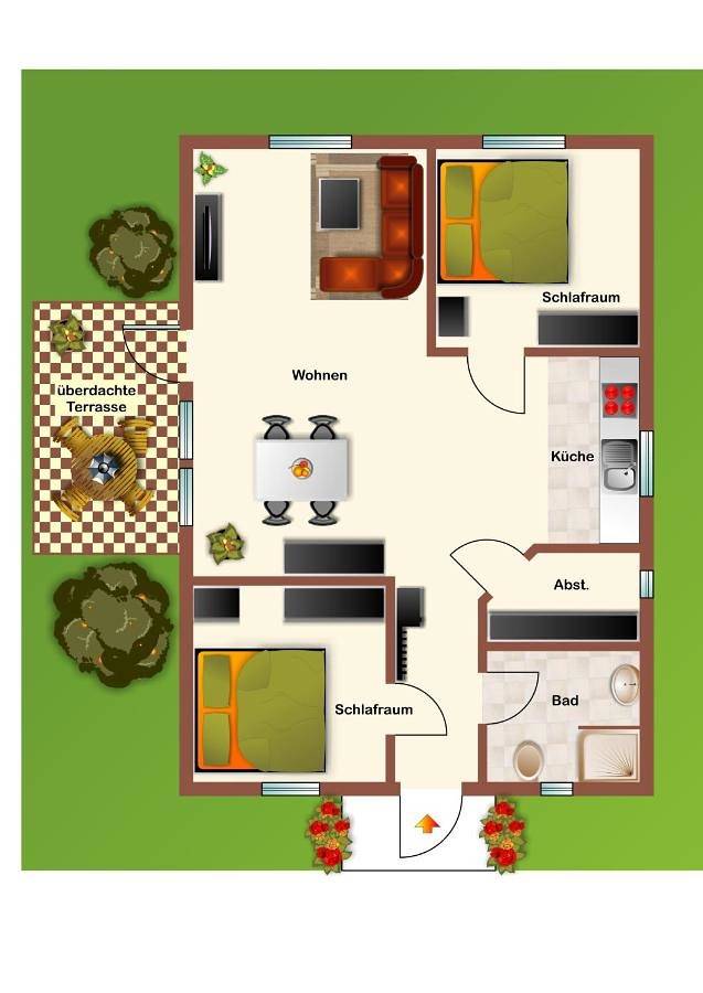 Ferienhaus für 4 Personen, mit Garten und Ausblick, mit Haustier in Hollern-Twielenfleth - 3