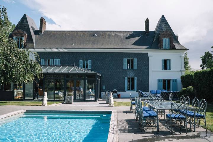 Château pour 12 personnes, avec Terrasse ainsi que Jardin et Piscine dans l' Eure