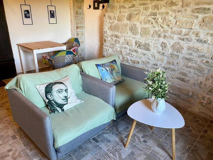 Ferienwohnung für 2 Personen, mit Garten und Ausblick