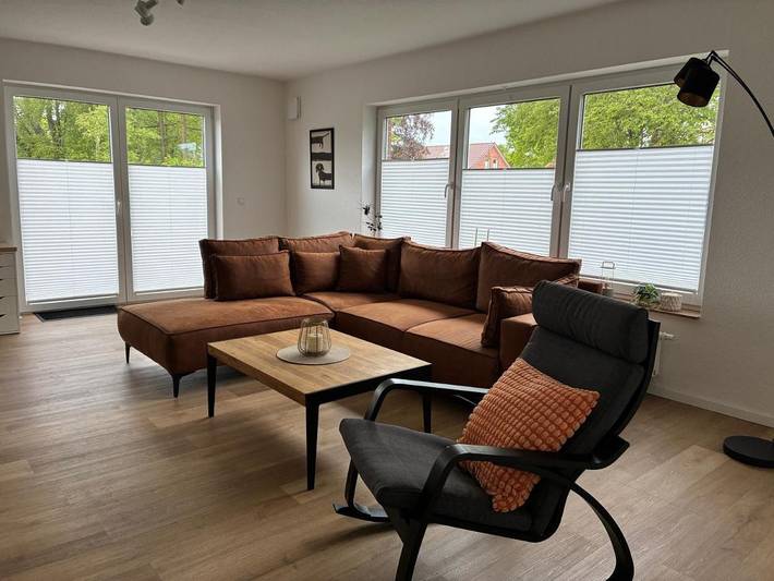 Ferienwohnung für 5 Personen, mit Terrasse und Garten sowie Seeblick und Ausblick