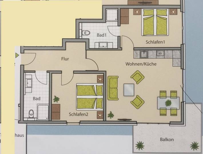 Villa für 4 Personen, mit Ausblick und Balkon sowie Sauna auf Rügen - 2