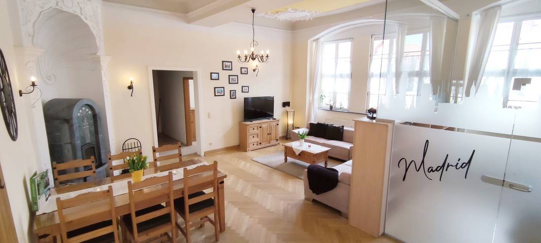 Ferienwohnung für 5 Personen, mit Balkon/Terrasse und Garten in Mühlhausen