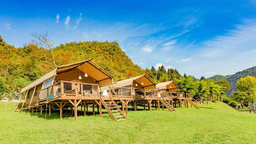 Tente pour 6 personnes, avec vue sur le lac ainsi que jardin et vue dans Dolomites - 4