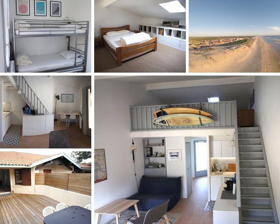 Ganze Ferienwohnung, 45 qm Reihenhäuser mit 26qm Terrasse  neben Strand und Geschäften in Biscarrosse Plage, Biscarrosse